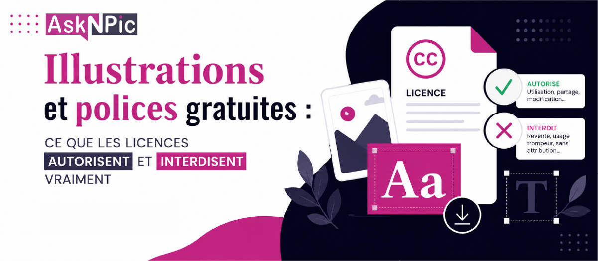 Illustrations et polices « gratuites » : ce que les licences autorisent (et interdisent) vraiment